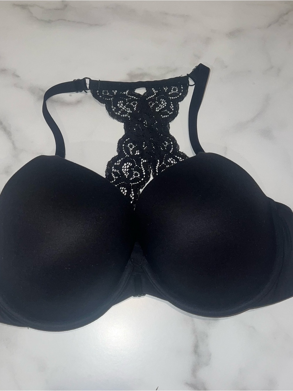 Victoria's Secret Body by Victoria Lace Racerback Perfect Shape Front Close 36DD